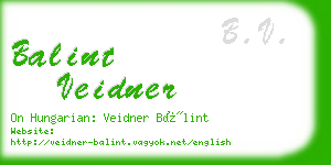 balint veidner business card